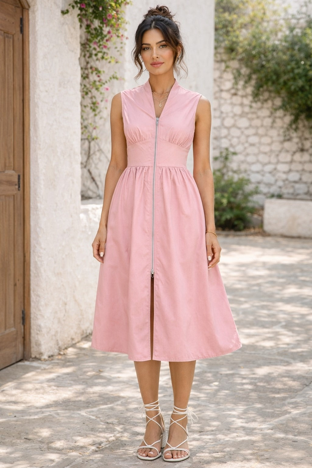 Vestido Available sin Mangas Liso para Damas