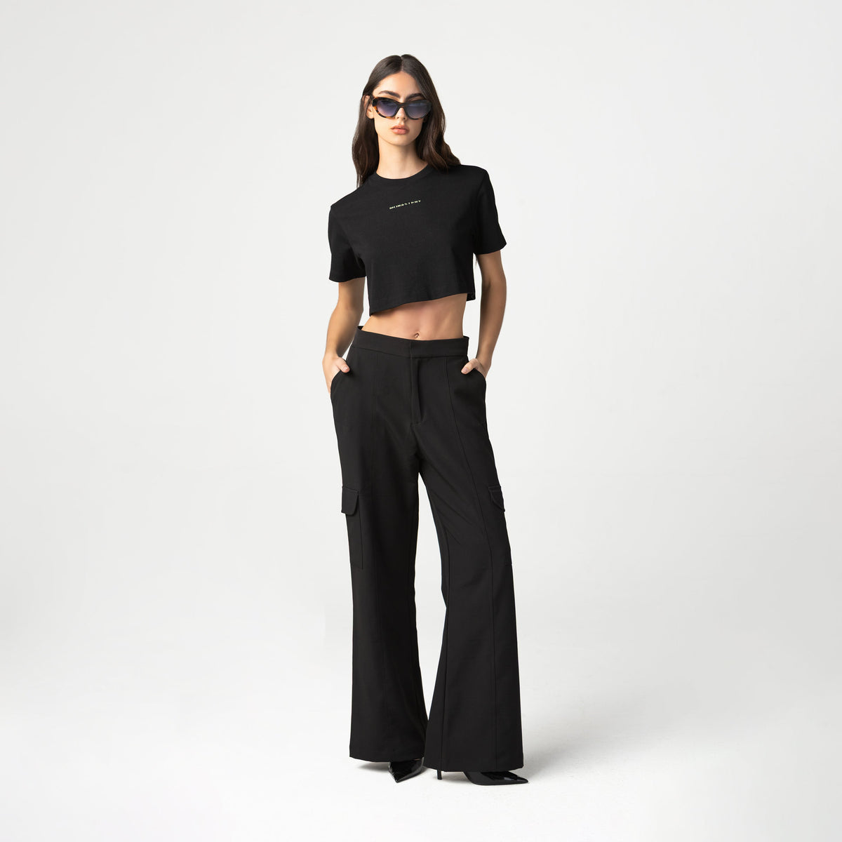 Crop top women, color/material negro, marca Monastery – vista 3