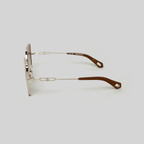MSS2403-C11-59 MALEN SUNGLASSES WOMEN SHINY GOLD LIGHT BROWN BROWN W/ GOLD MIRROW - Monastery