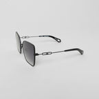 MALEN SUNGLASSES WOMEN SATIN BLACK BLACK GRADIENT GREY - Monastery