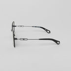 MALEN SUNGLASSES WOMEN SATIN BLACK BLACK GRADIENT GREY - Monastery