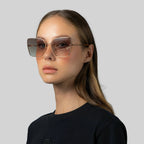 MSS2403-C11-59 MALEN SUNGLASSES WOMEN SHINY GOLD LIGHT BROWN BROWN W/ GOLD MIRROW - Monastery