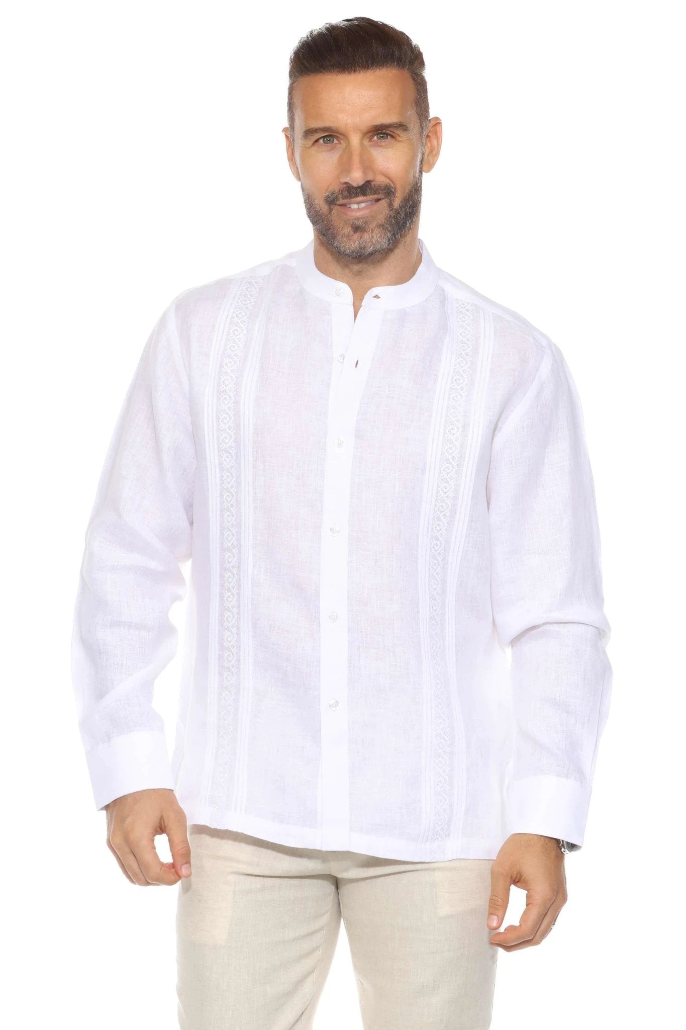 Camisa Mojito Collection Mangas Largas Lisa Cuello Chino Bordados Para Caballeros by Mojito