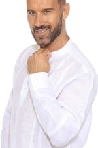 Camisa Mojito Collection Mangas Largas Lisa Cuello Chino Bordados Para Caballeros by Mojito