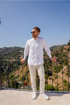 Camisa Mojito Collection Mangas Largas Lisa Cuello Chino Bordados Para Caballeros by Mojito