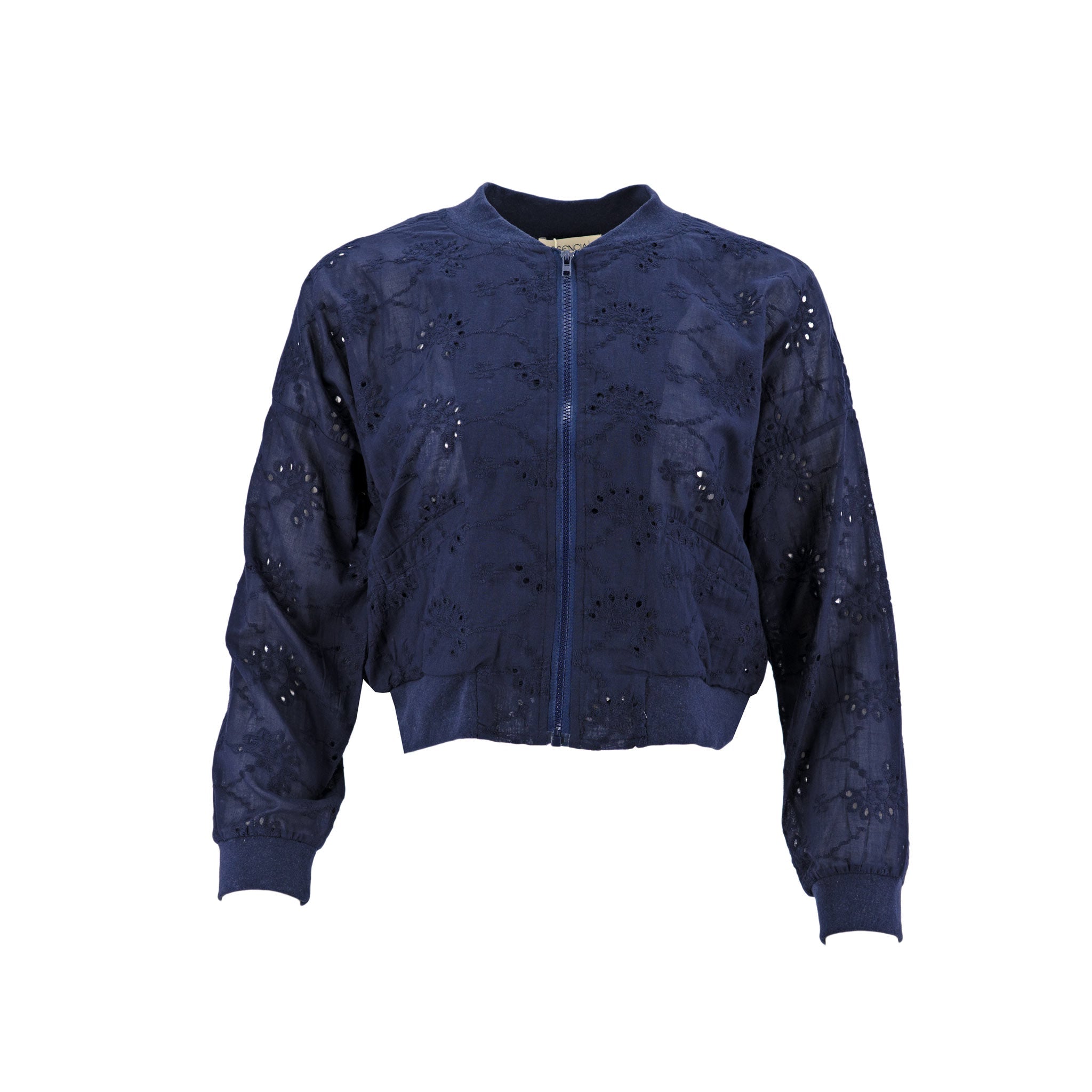 Blusa Essencia Mangas Largas Lisa Encaje para Damas