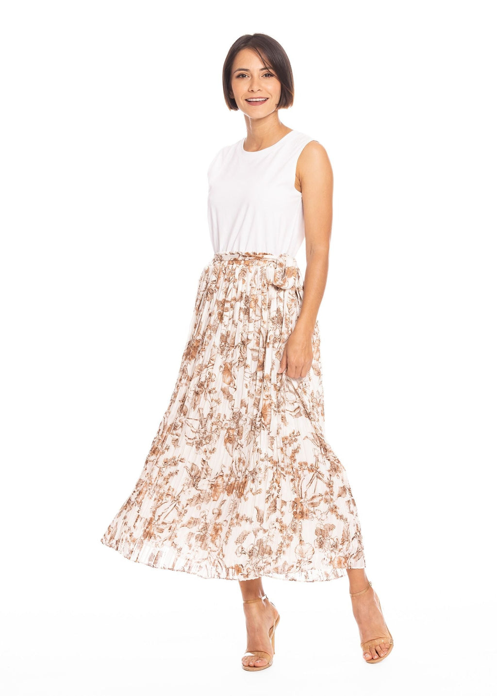 Vestido Essencia sin Mangas Estampado para Damas