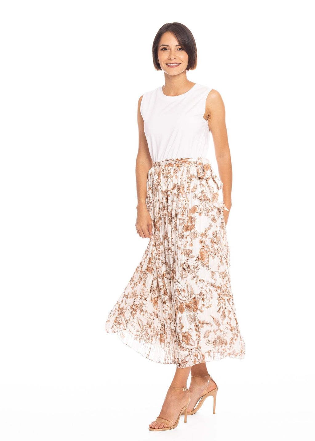 Vestido Essencia sin Mangas Estampado para Damas