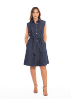 Vestido Essencia sin Mangas Rayas para Damas
