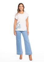 Blusa Essencia Mangas Cortas Estampado para Damas