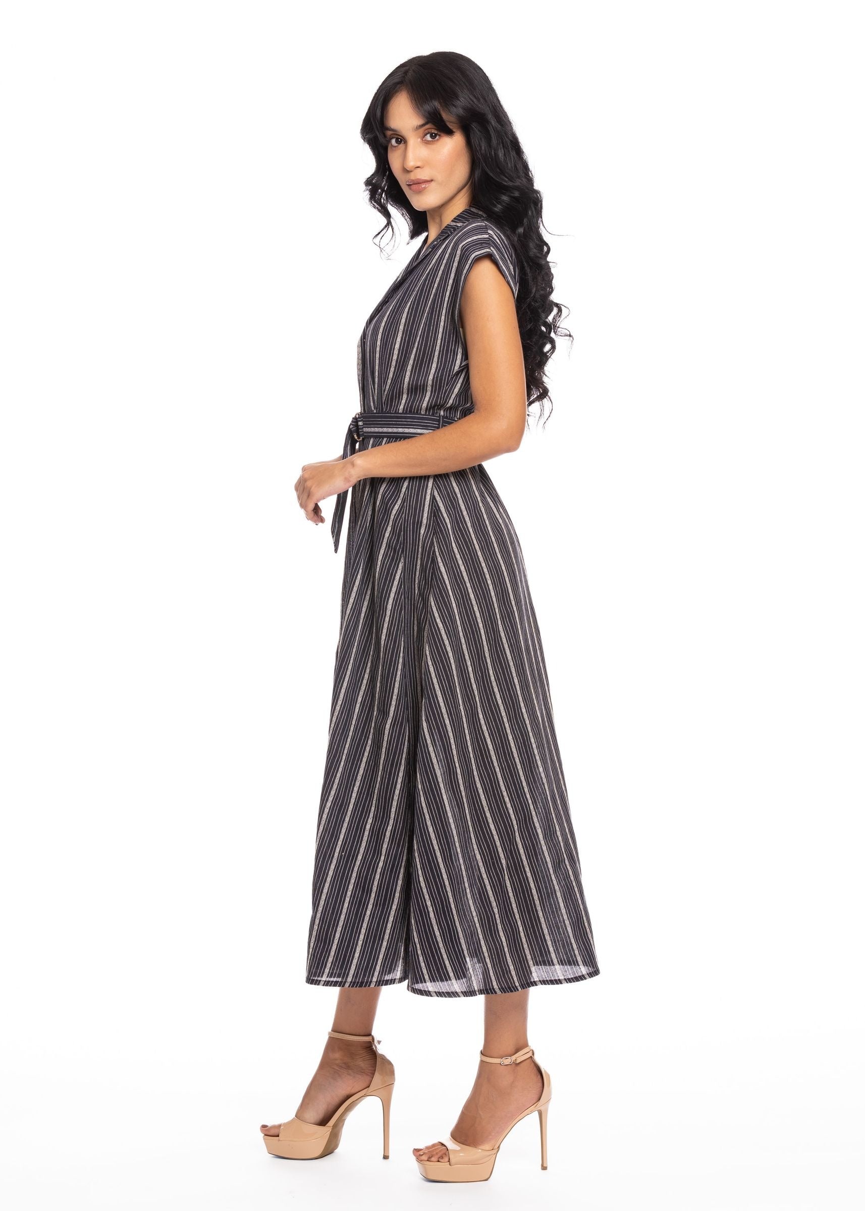 Vestido Essencia Mangas Cortas Rayas para Damas