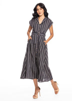 Vestido Essencia Mangas Cortas Rayas para Damas