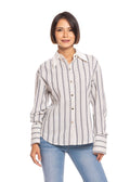 Blusa Essencia Mangas Largas Rayas para Damas