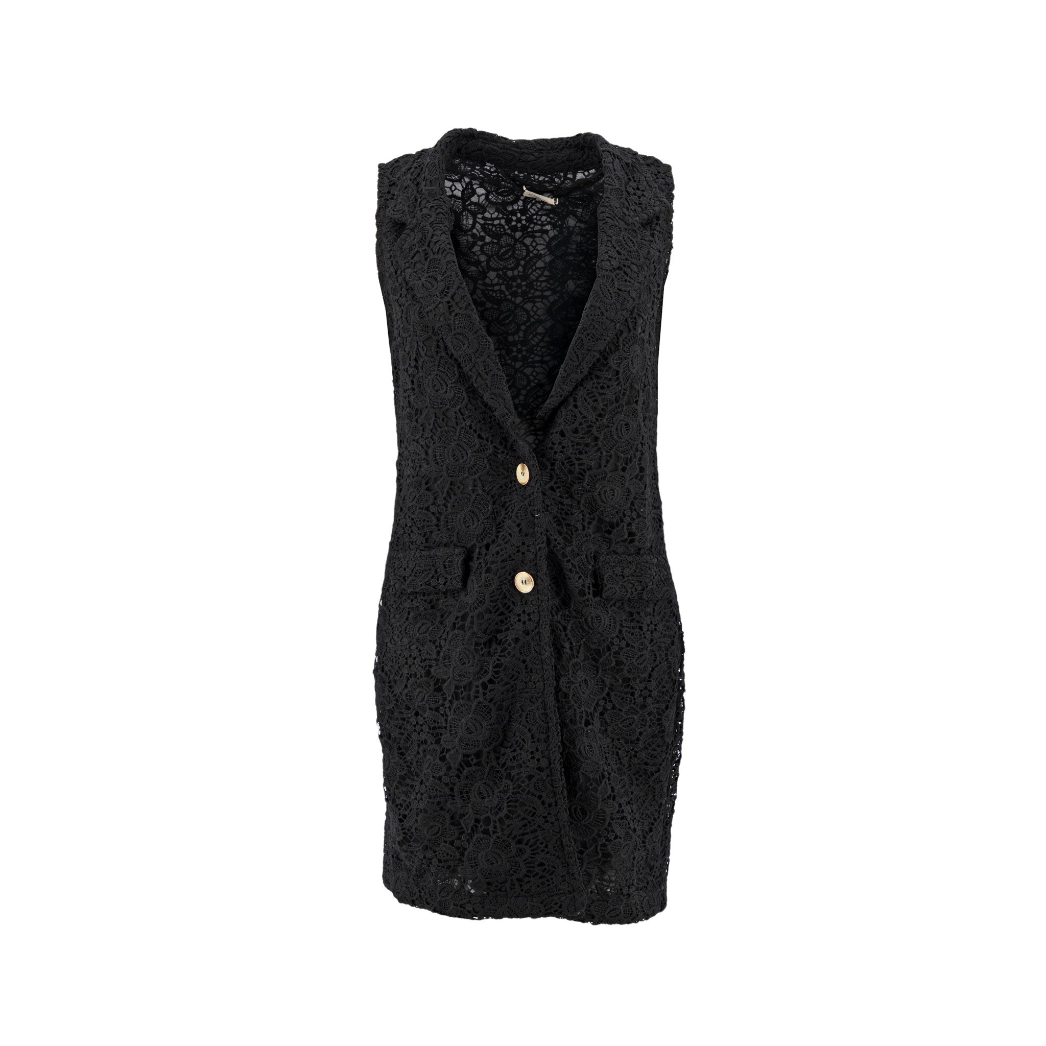Vestido Essencia sin Mangas Estampado Encaje para Damas
