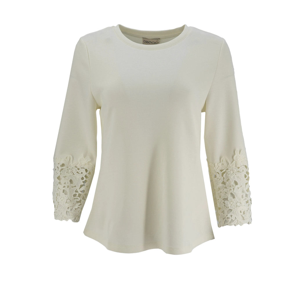 Blusa Essencia Mangas 3/4 Lisa Encaje Para Damas by Essencia