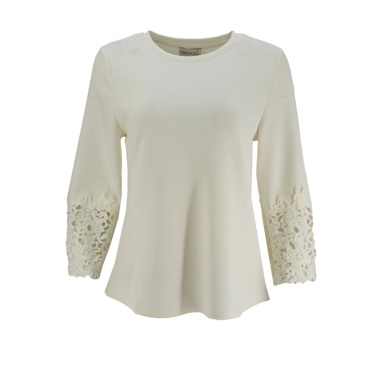 Blusa Essencia Mangas 3/4 Lisa Encaje Para Damas by Essencia