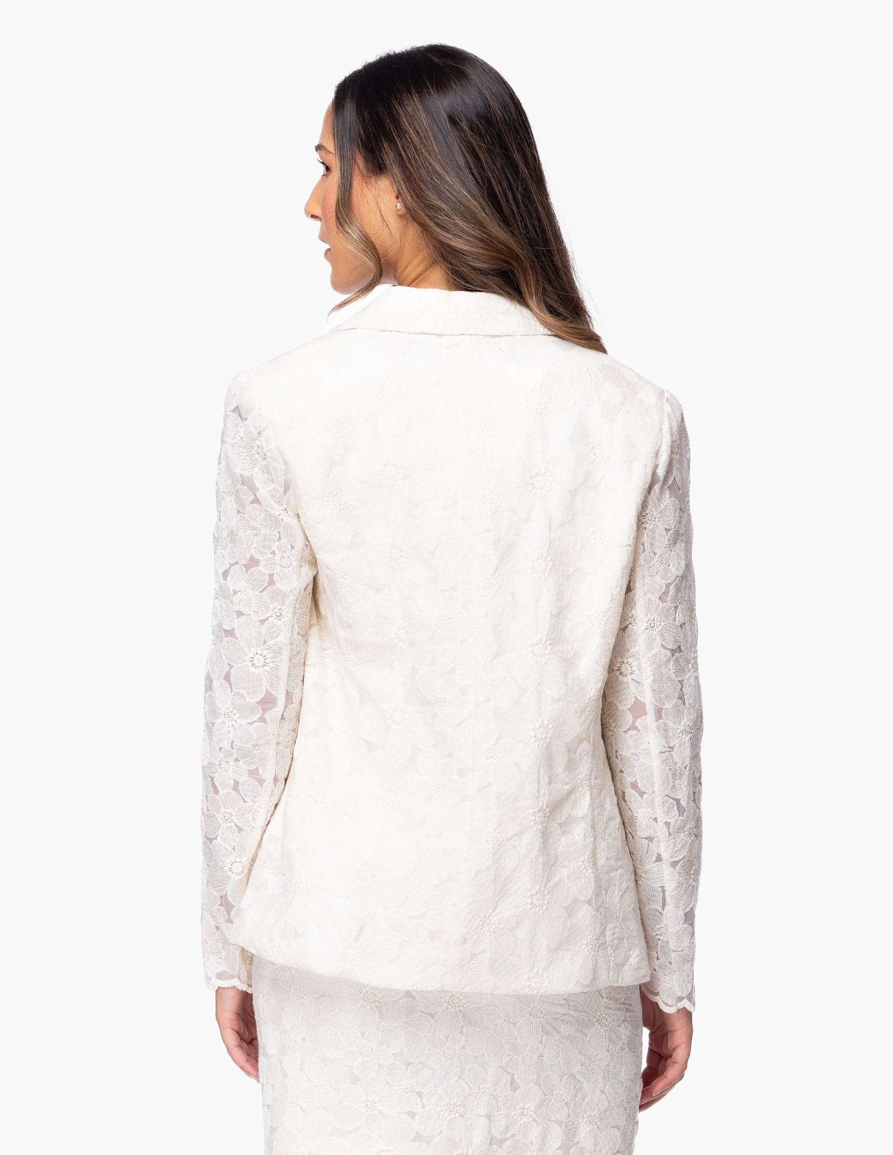 Chaqueta Essencia Mangas Largas Estampado Encaje para Damas