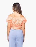 Blusa Essencia Mangas Cortas Lisa Encaje para Damas
