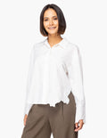 Blusa Essencia Mangas Largas Liso Encaje para Damas