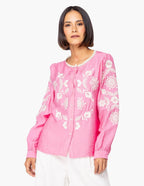 Blusa Essencia Mangas Largas Bordada Para Damas by Essencia