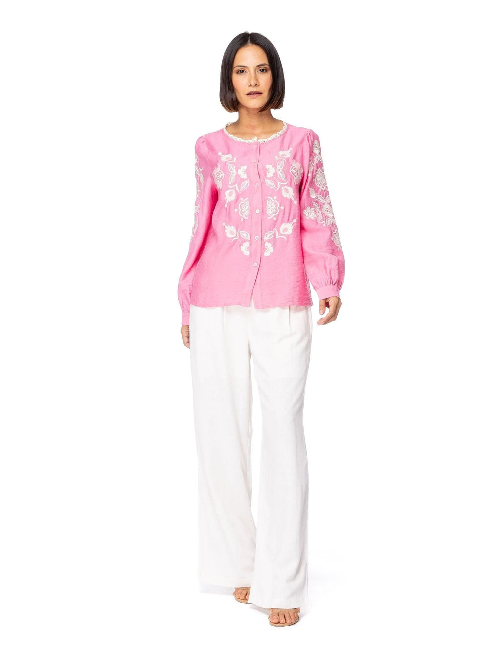 Blusa Essencia Mangas Largas Bordada Para Damas by Essencia