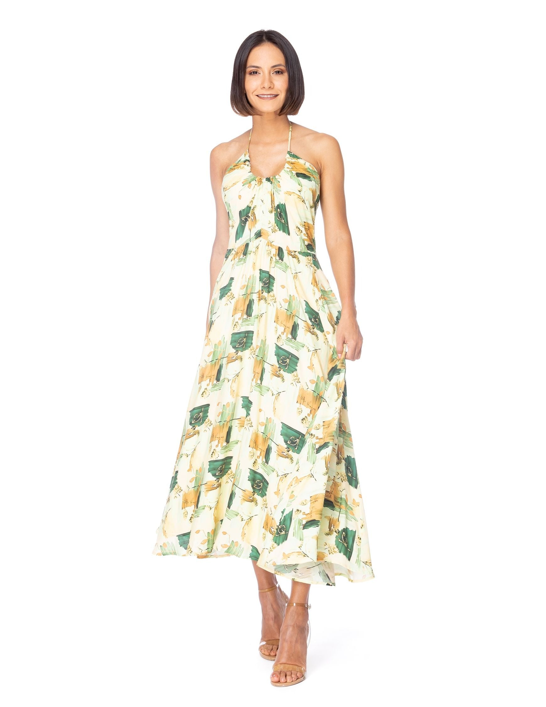 Vestido Essencia sin Mangas Estampado para Damas