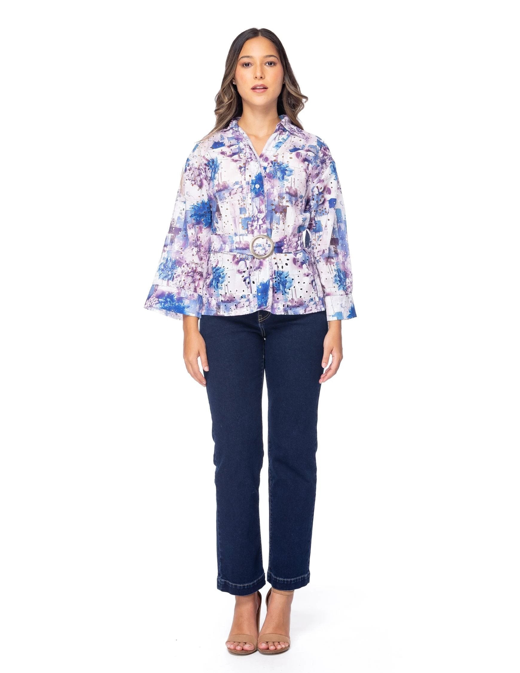 Blusa Essencia Mangas Largas Estampada Para Damas by Essencia