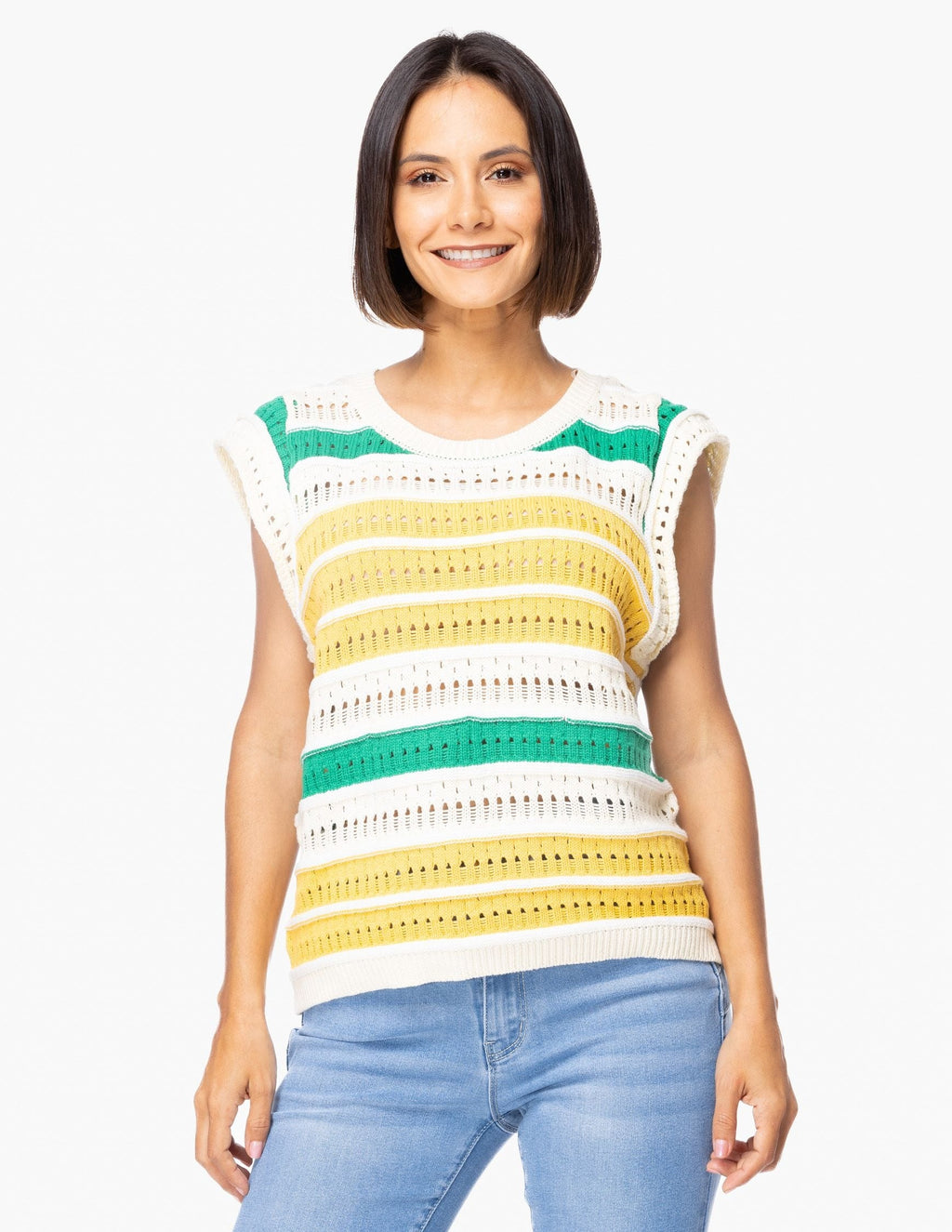 Blusa Essencia Mangas Cortas Rayas para Damas