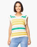 Blusa Essencia Mangas Cortas Rayas para Damas