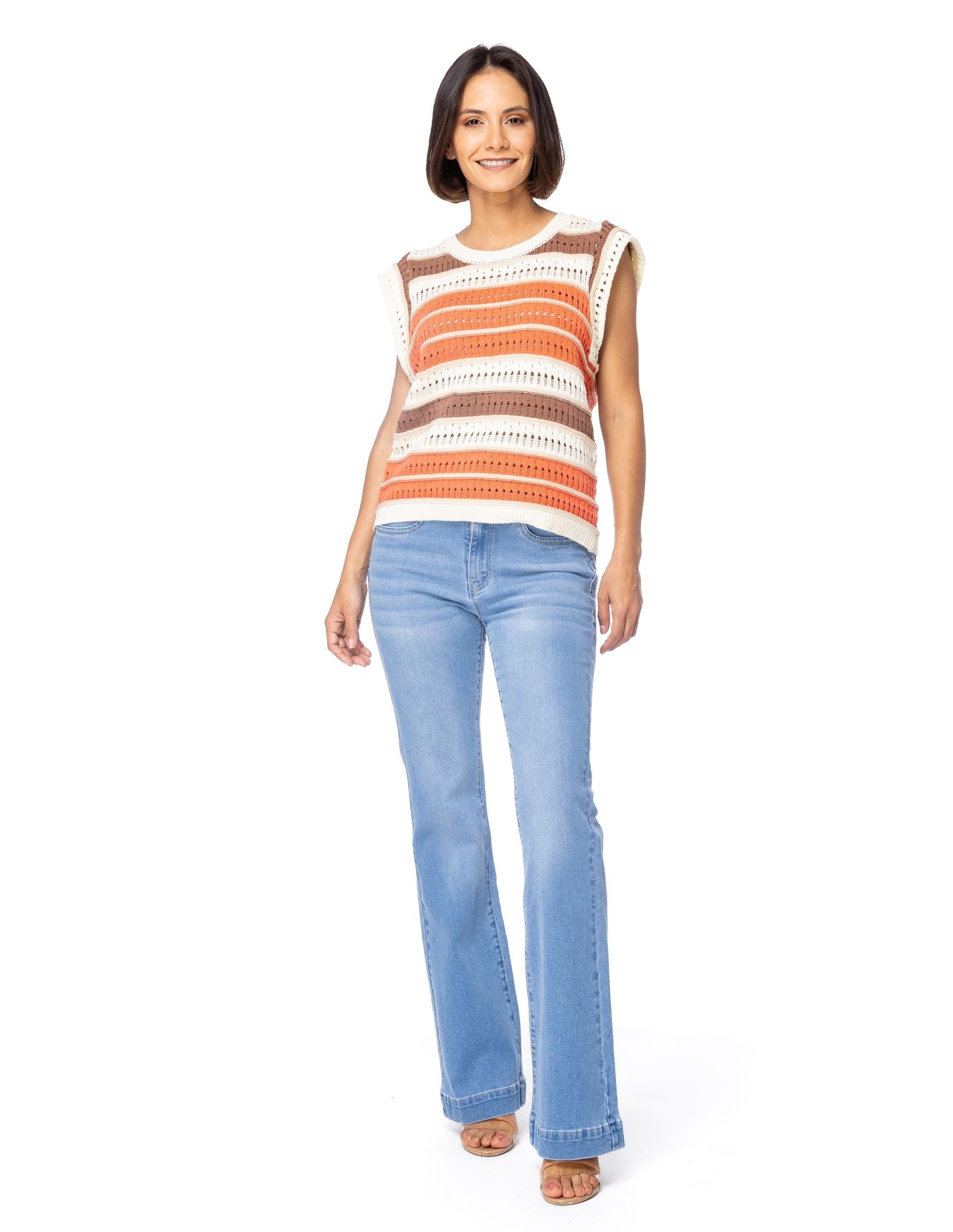Blusa Essencia Mangas Cortas Rayas para Damas