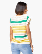 Blusa Essencia Mangas Cortas Rayas para Damas