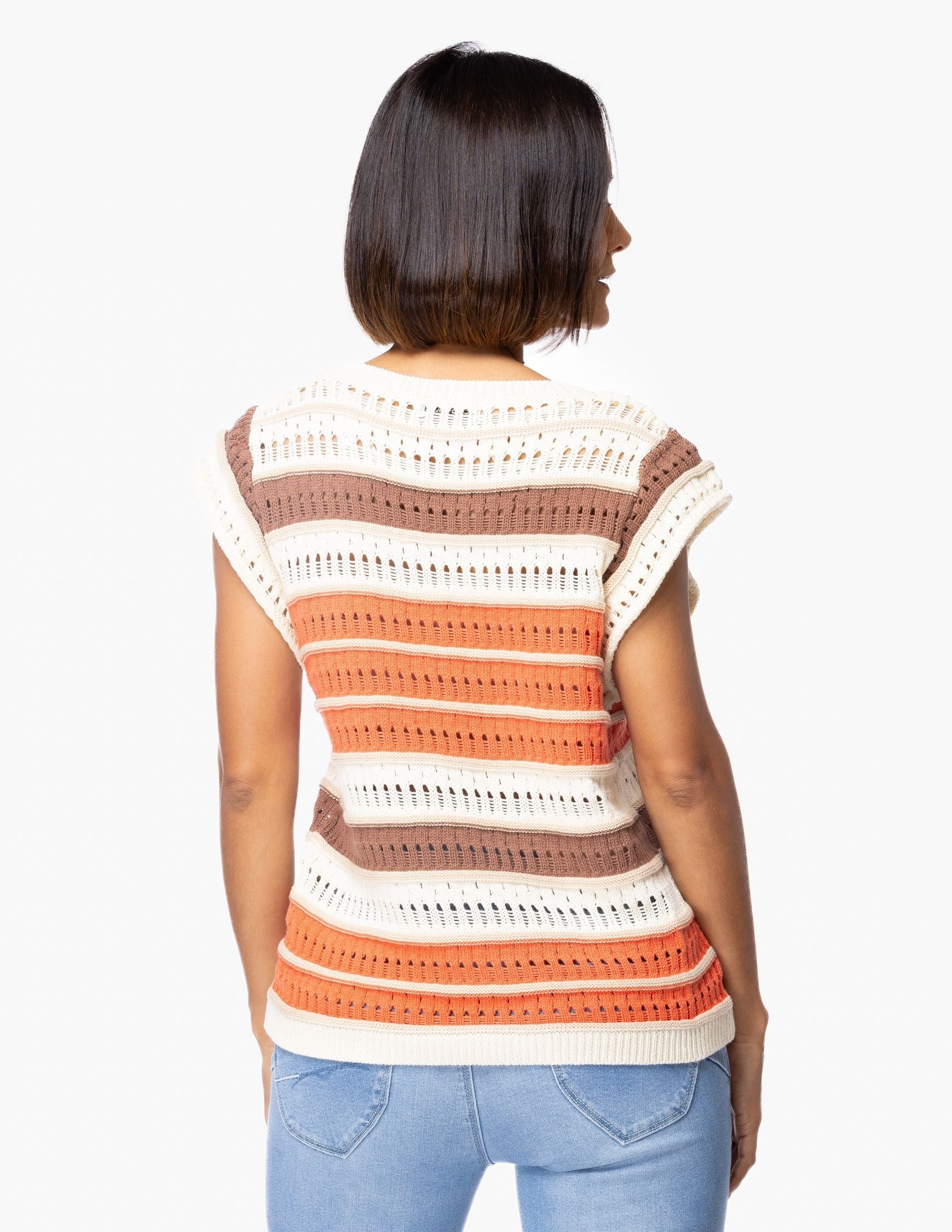 Blusa Essencia Mangas Cortas Rayas para Damas
