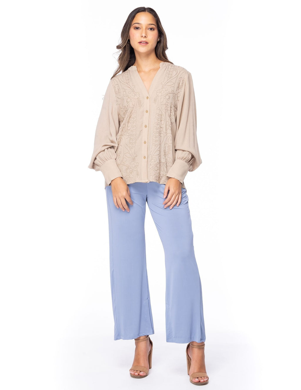 Blusa Essencia Mangas Largas Estampado para Damas