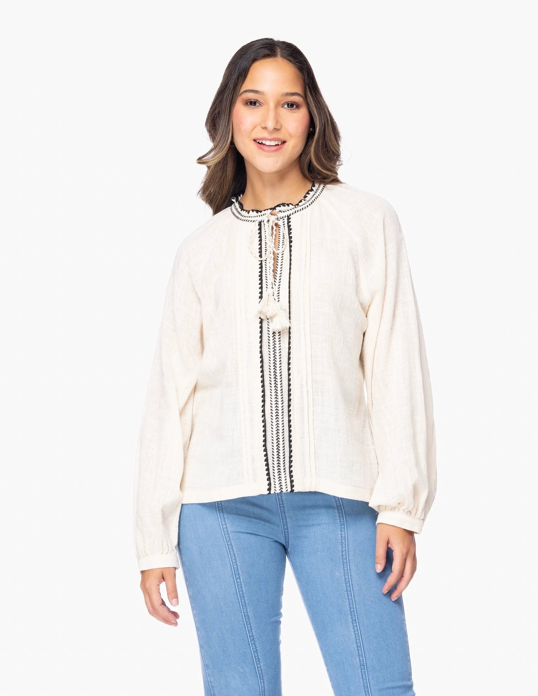 Blusa Essencia Mangas Largas Lisa Para Damas by Essencia