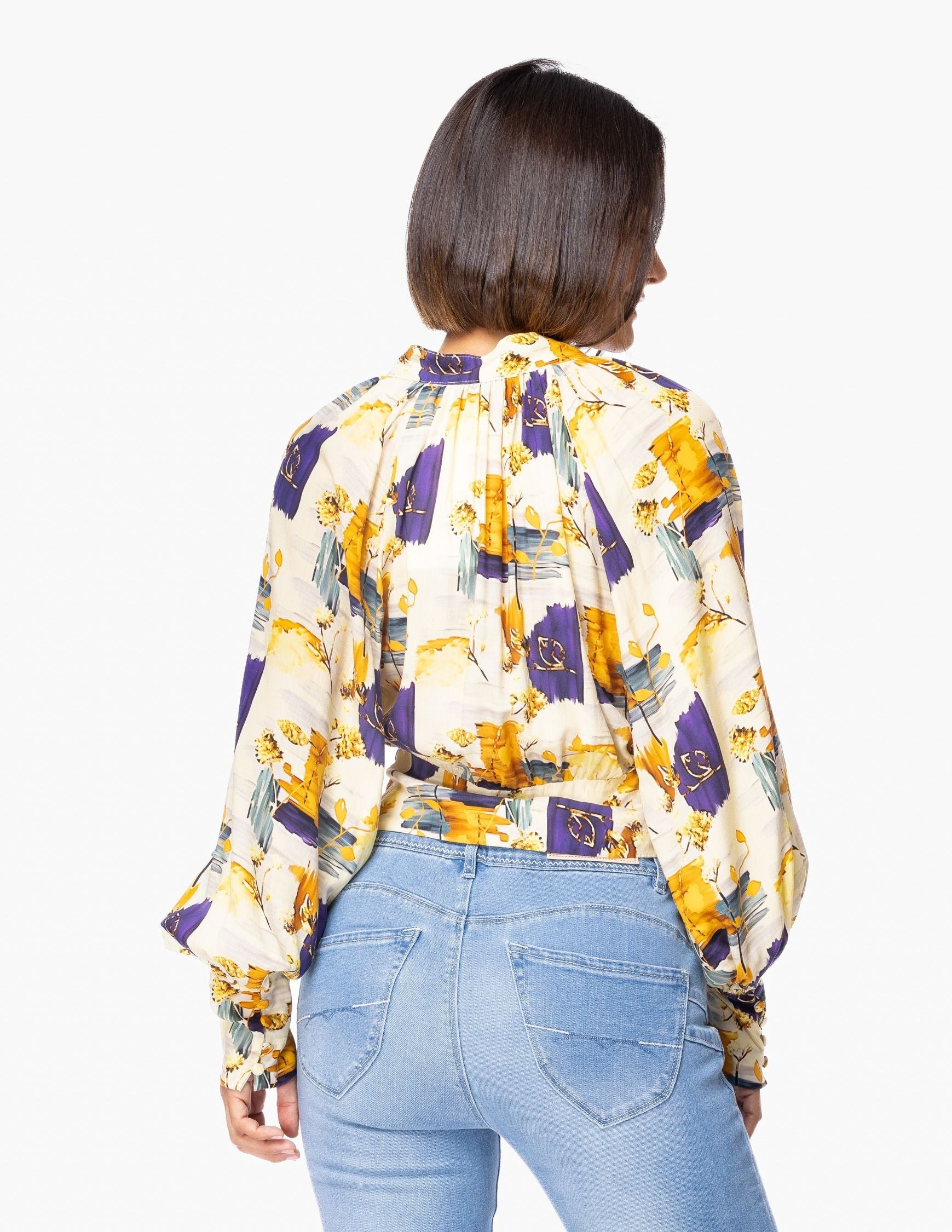 Blusa Essencia Mangas Largas Estampado para Damas