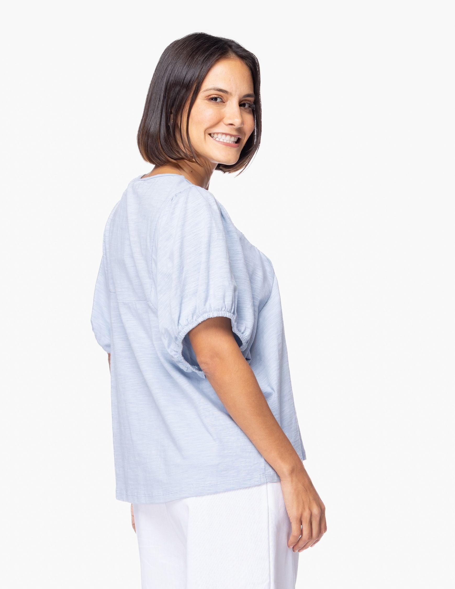 Blusa Essencia Mangas Cortas Estampado para Damas
