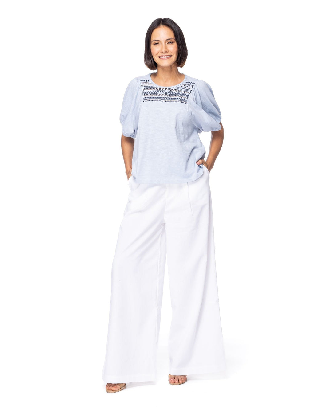 Blusa Essencia Mangas Cortas Estampado para Damas