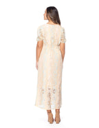 Vestido Essencia Mangas Cortas Estampado Encaje Para Damas by Essencia