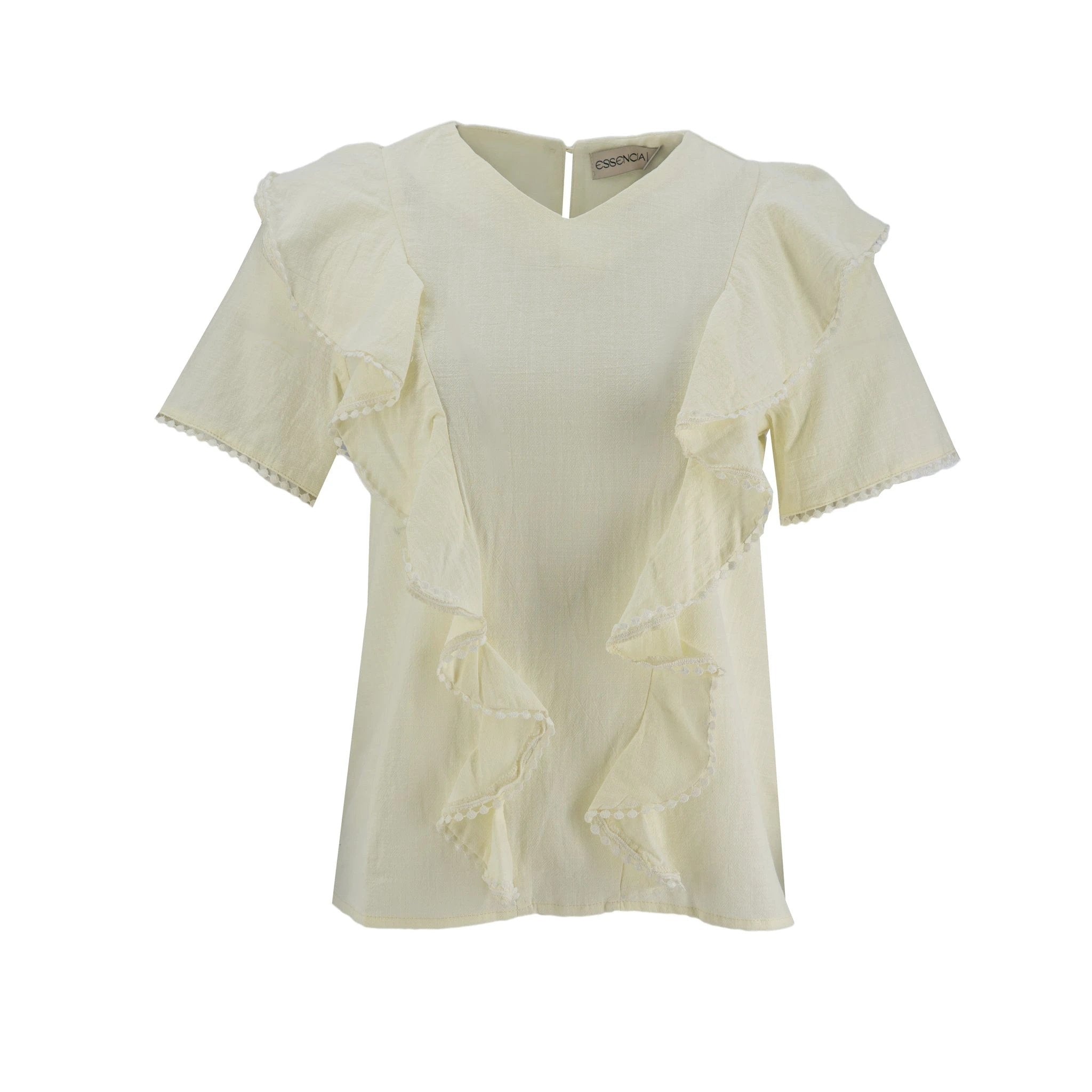 Blusa Essencia Mangas Cortas Liso Vuelo Para Damas by Essencia