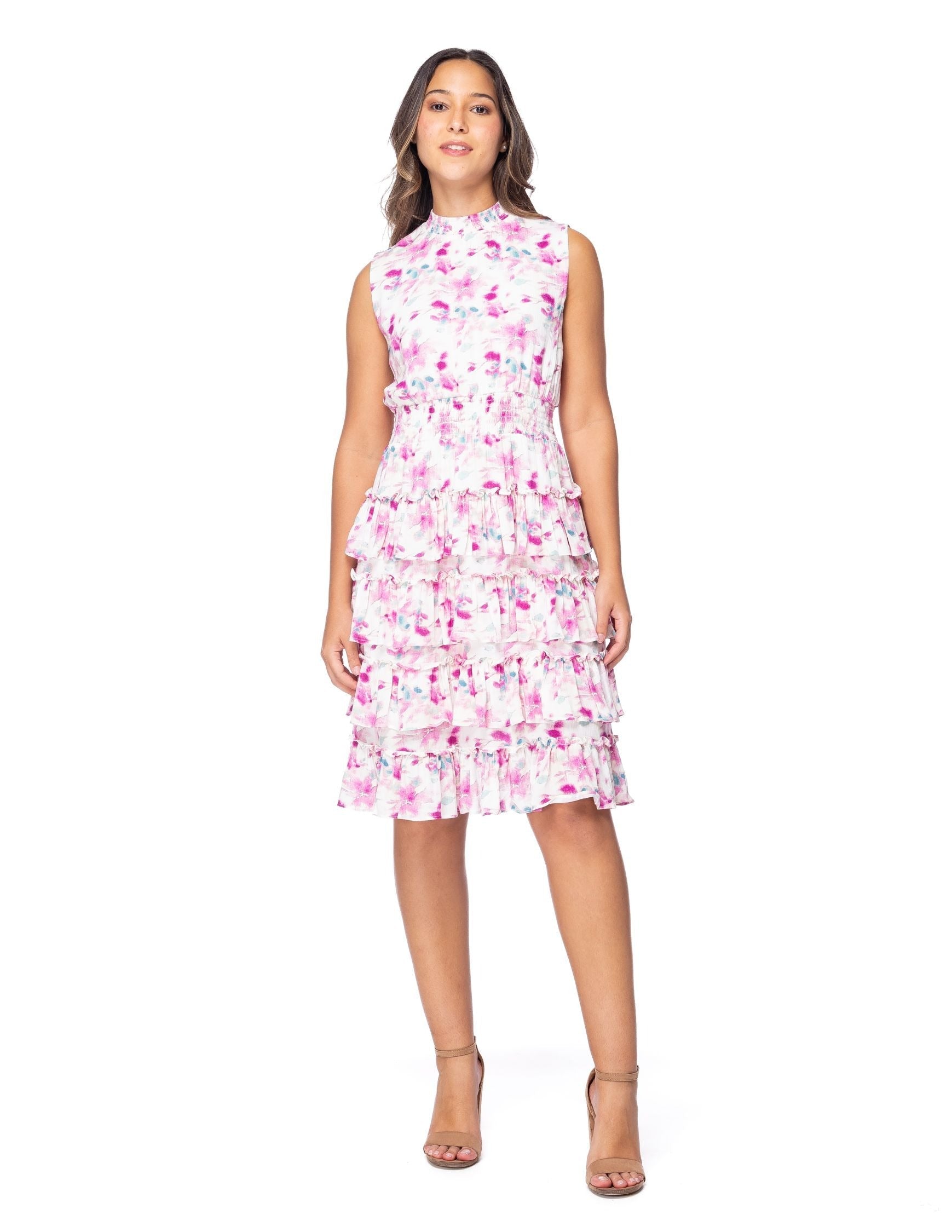 Vestido Essencia sin Mangas Estampado para Damas
