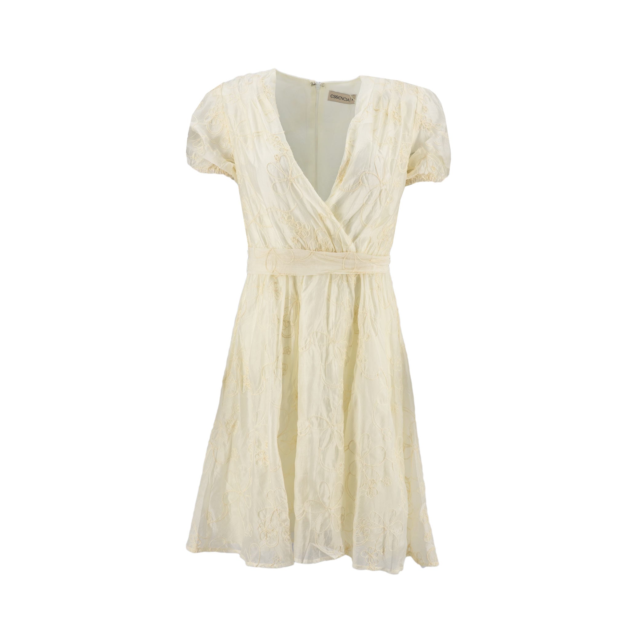 Vestido Essencia Mangas Cortas Estampado Encaje para Damas