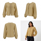 Blusa Essencia Mangas Largas Rayas para Damas – vista 2