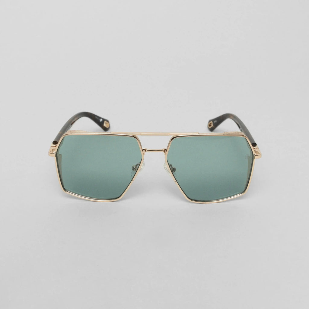 MOAD SUNGLASSES SHINY GOLD DEMI GREEN - Monastery