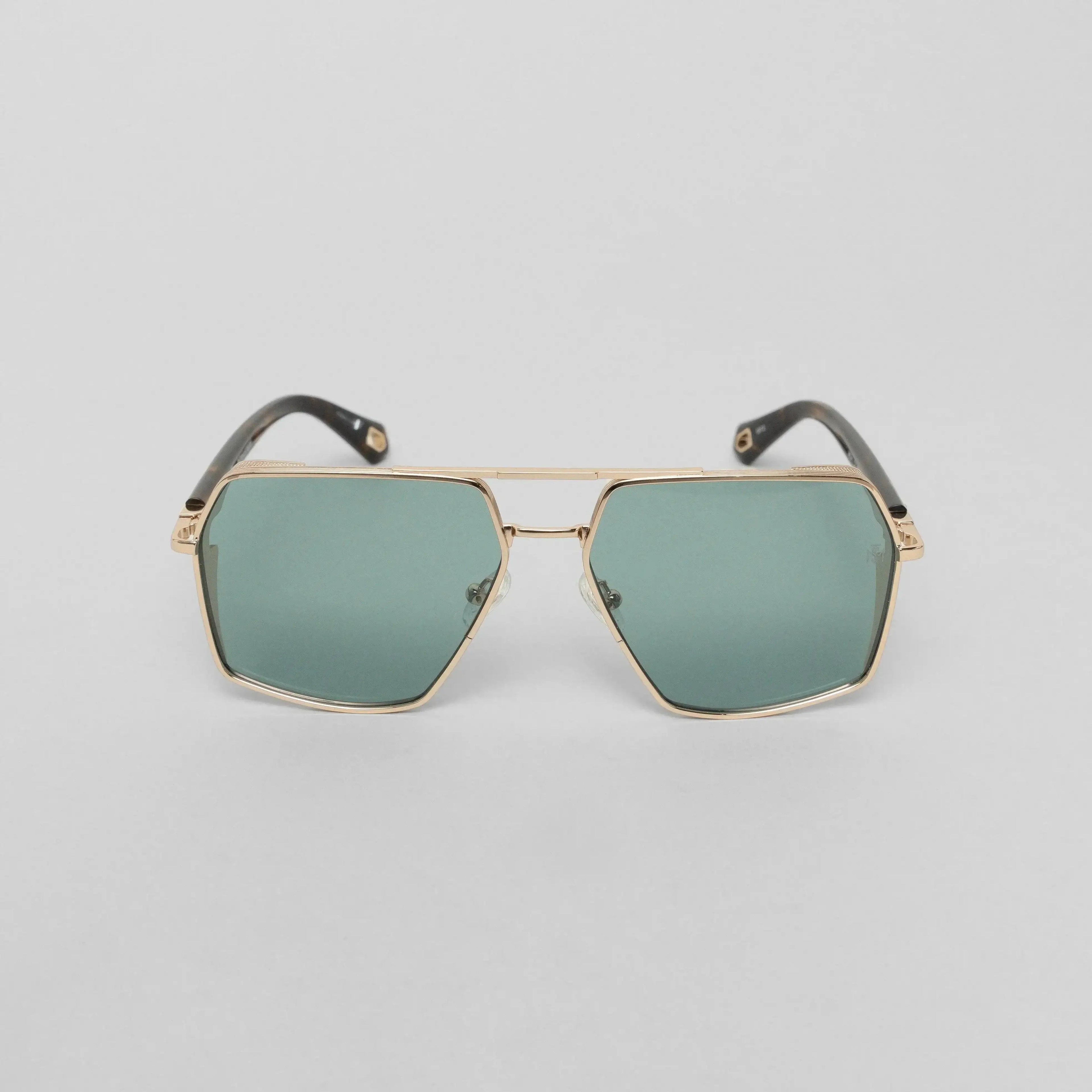 MOAD SUNGLASSES SHINY GOLD DEMI GREEN - Monastery