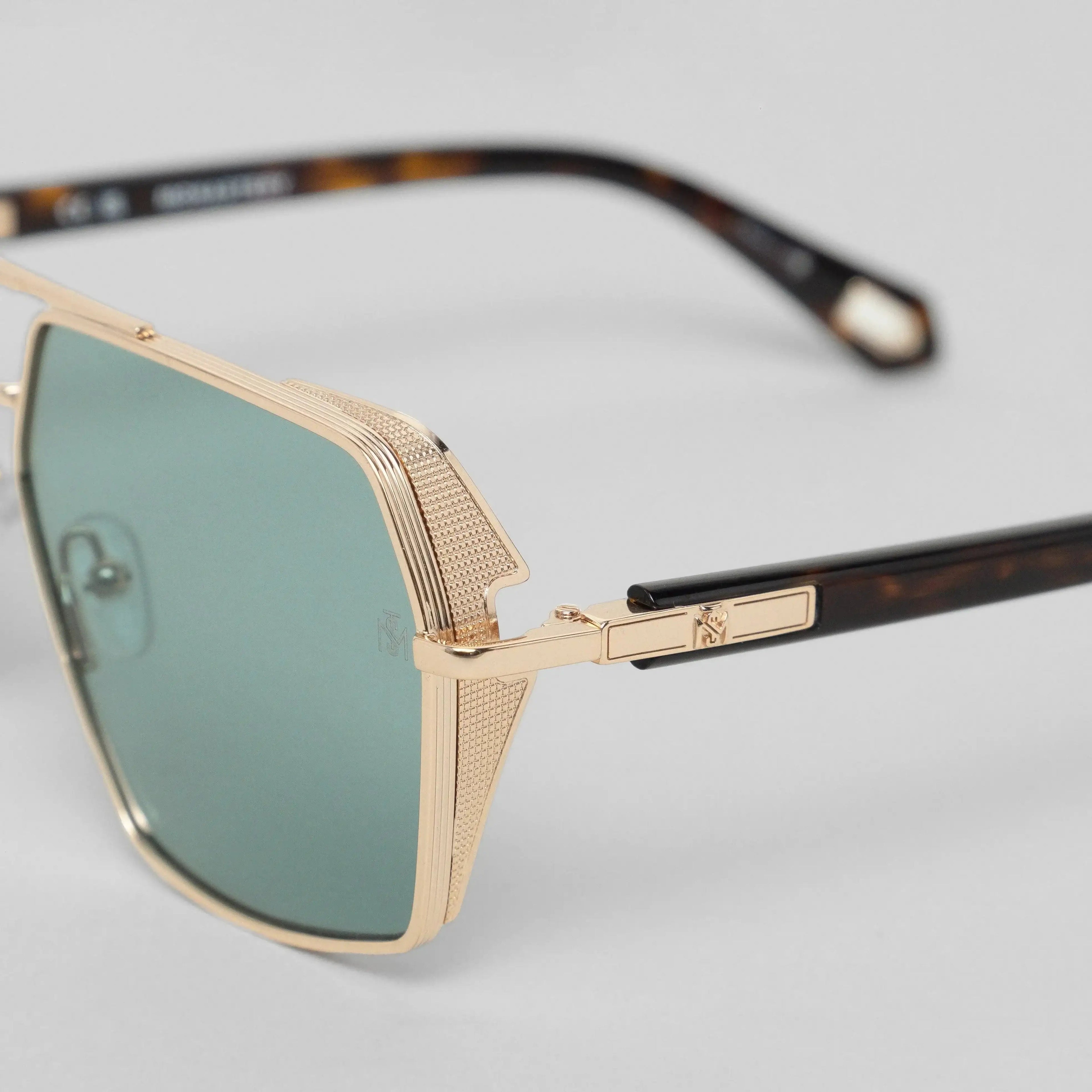 MOAD SUNGLASSES SHINY GOLD DEMI GREEN - Monastery