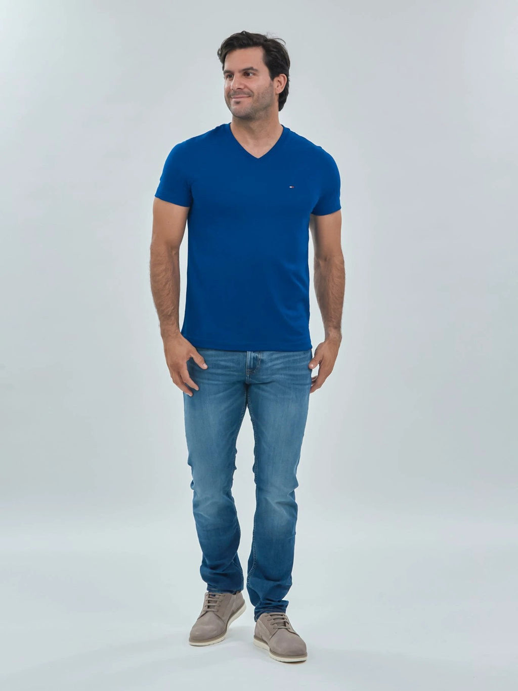 Camiseta Tommy Hilfiger Mangas Cortas Lisa Cuello V P/ Caballeros MW0MW10838 by Tommy Hilfiger