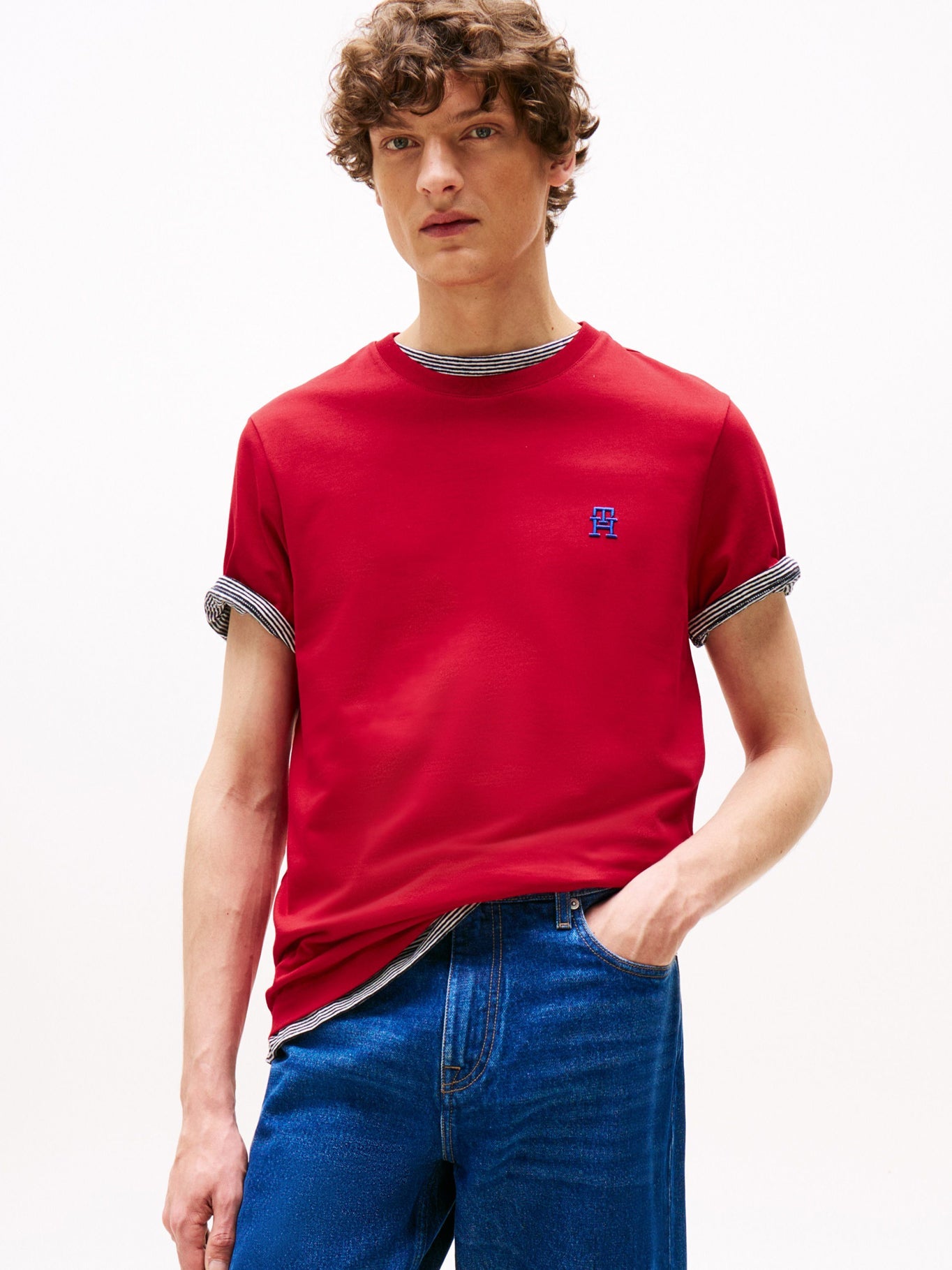 Camiseta Tommy Hilfiger Mangas Cortas Lisa para Caballeros