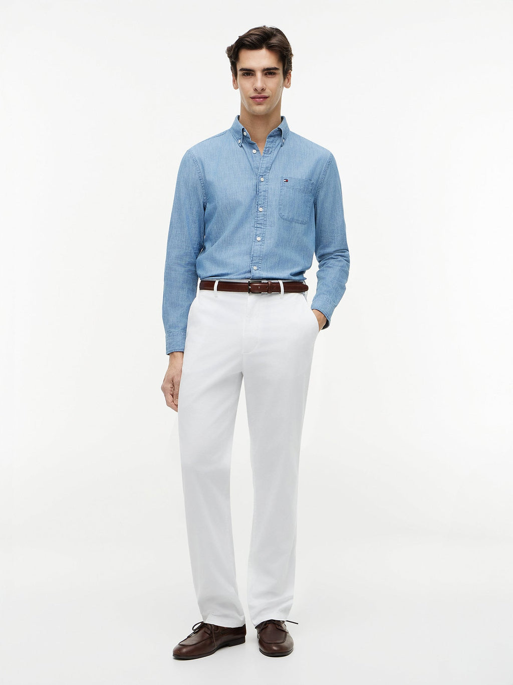Camisa Tommy Hilfiger Mangas Largas Lisa para Caballeros