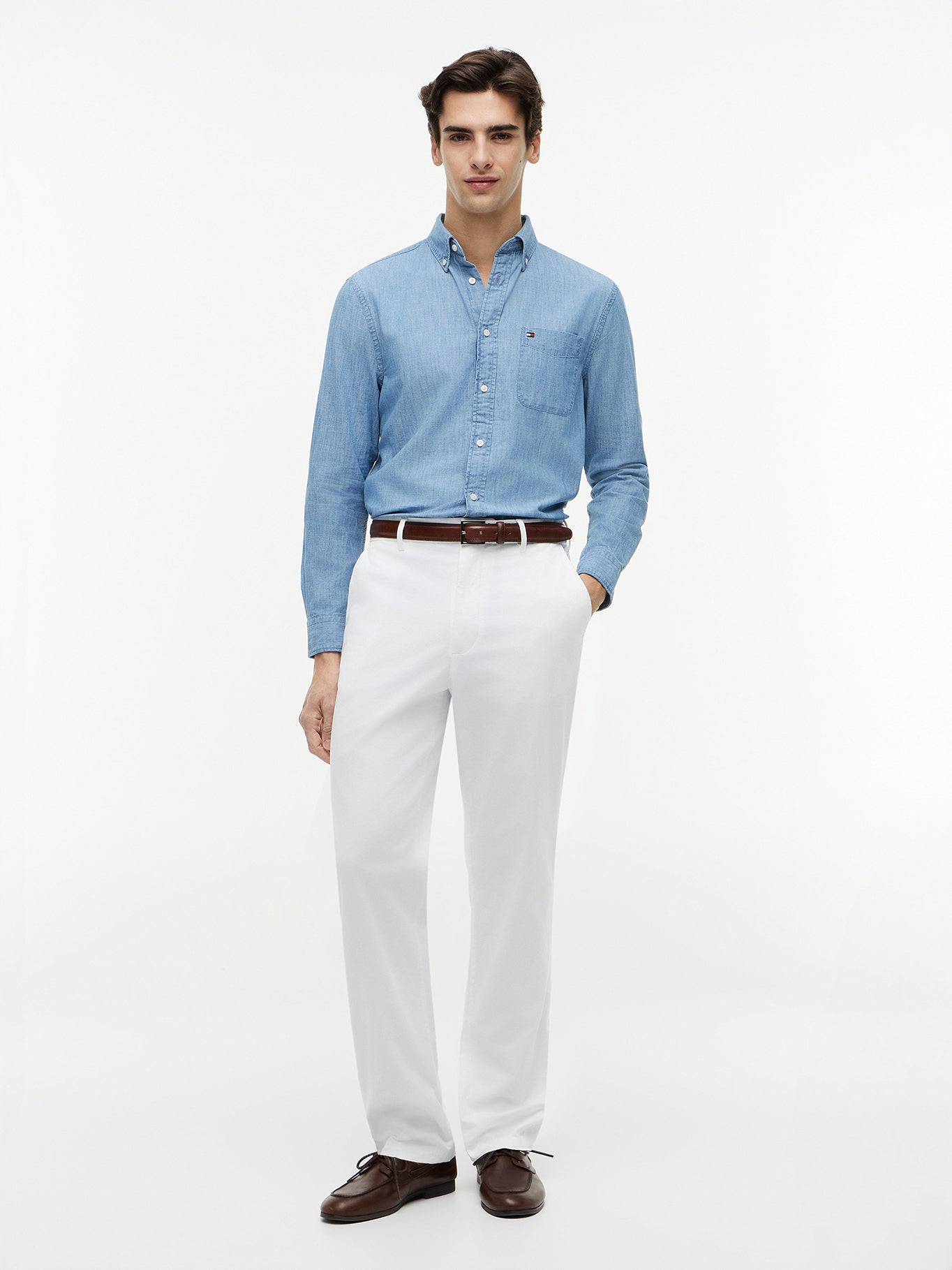 Camisa Tommy Hilfiger Mangas Largas Lisa para Caballeros