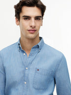 Camisa Tommy Hilfiger Mangas Largas Lisa para Caballeros